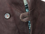 Vintage Leather Lambsuede Shearling Coat XS/S Brown