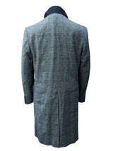 Abraham Moon Coat L/42 Prince of Wales Plaid DB Pure Wool