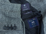 Abraham Moon Coat L/42 Prince of Wales Plaid DB Pure Wool