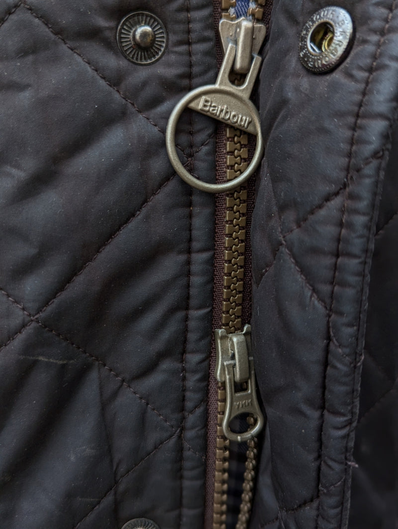 Barbour Jacket M/L Dark Brown Chelsea Padded Quilt Polyester