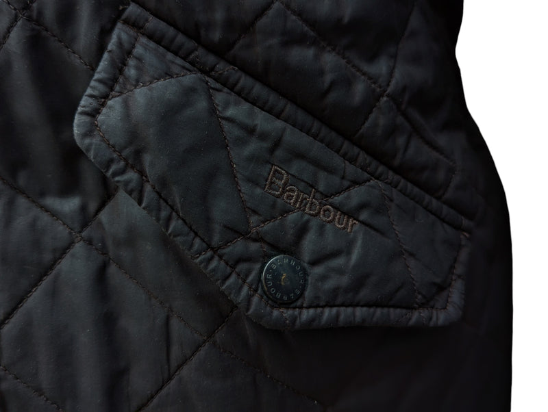 Barbour Jacket M/L Dark Brown Chelsea Padded Quilt Polyester