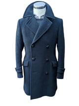 Vintage Austin Reed M/38 DB Peacoat Navy Blue Wool/Cashmere