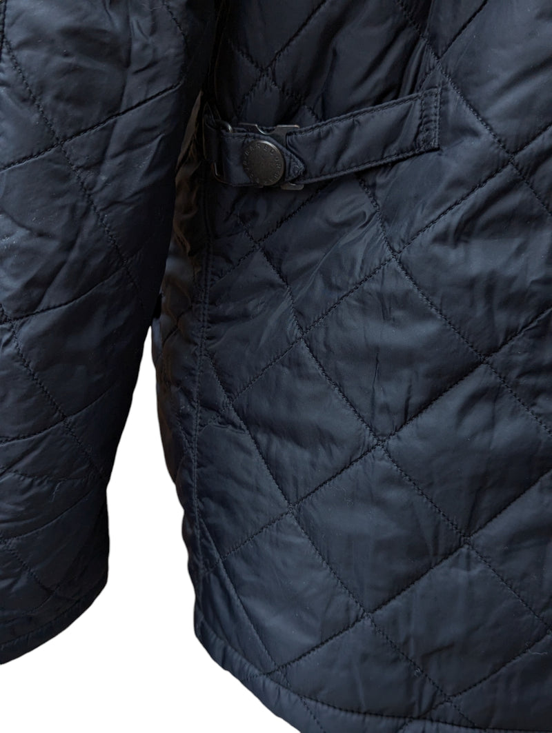 Barbour Jacket M/L Midnight Blue Ribbed Chelsea Padded Quilt Polyester