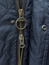 Barbour Jacket M/L Midnight Blue Ribbed Chelsea Padded Quilt Polyester