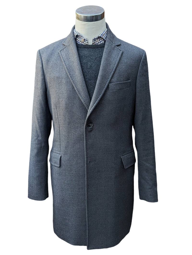 Nigel Hall Angelico Coat 40R/M Mid Grey Wool/Cashmere