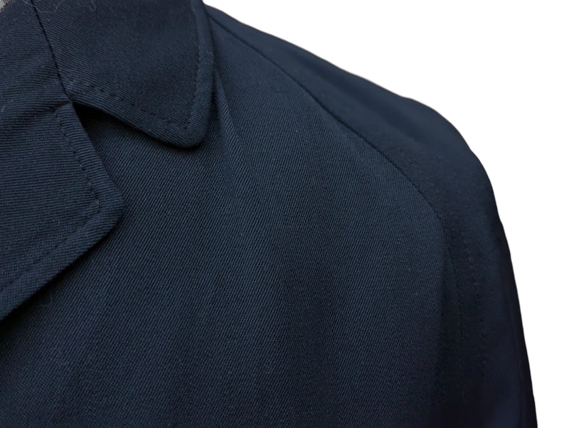 Vintage Hornes Royal Warrant Coat M/40R Navy Blue Wool/Cotton Twill