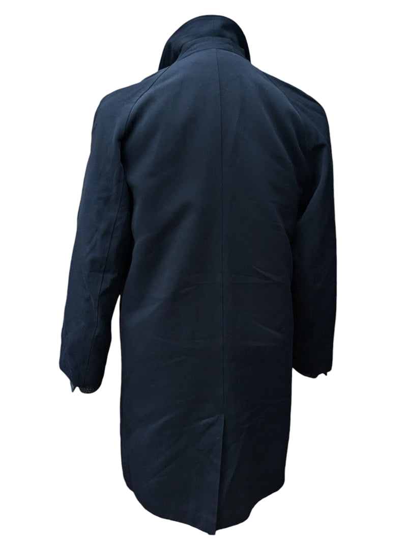 Vintage Hornes Royal Warrant Coat M/40R Navy Blue Wool/Cotton Twill