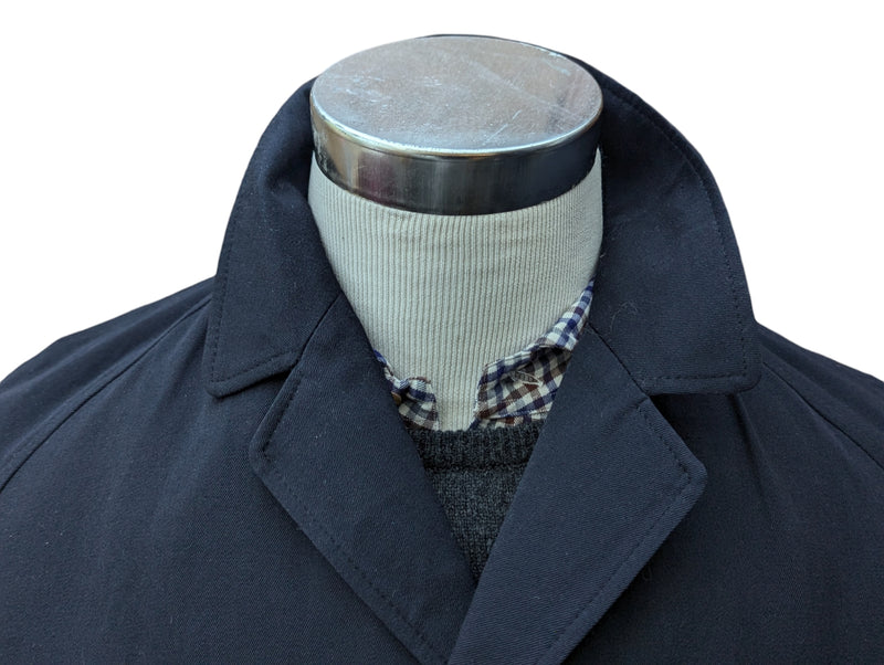 Vintage Hornes Royal Warrant Coat M/40R Navy Blue Wool/Cotton Twill