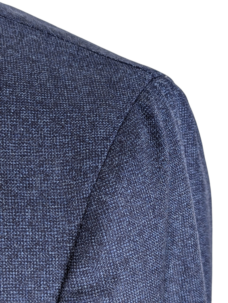 Benjamin Reda 3-in-1 Suit Mid Blue Melange 2-button Wool