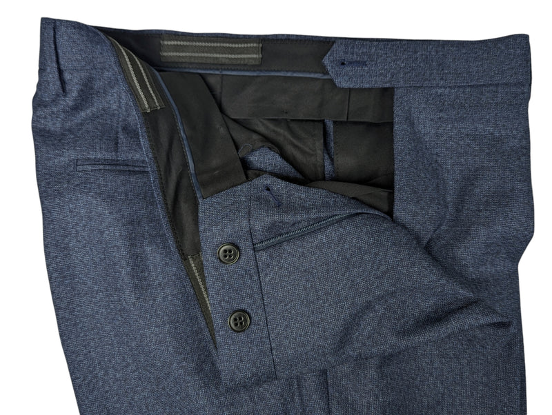 Benjamin Reda 3-in-1 Suit Mid Blue Melange 2-button Wool