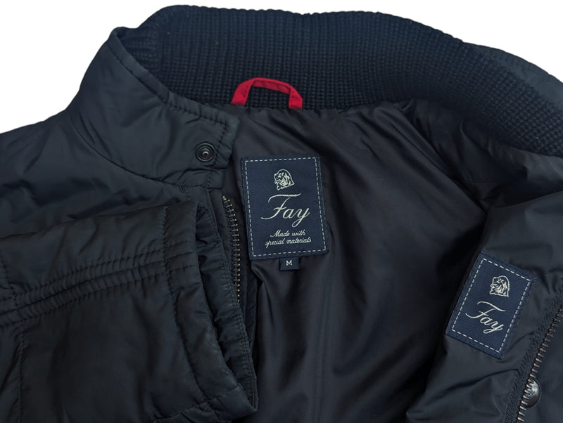 Fay Jacket S/M Black Padded Biker Polyester