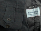 Vintage Austin Reed Belted Balmacaan Raglan Coat L/42 Olive-Grey Twill Pure Wool
