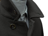 Vintage Austin Reed Olive Green Balmacaan Coat L/42 Olive Wool/Cashmere