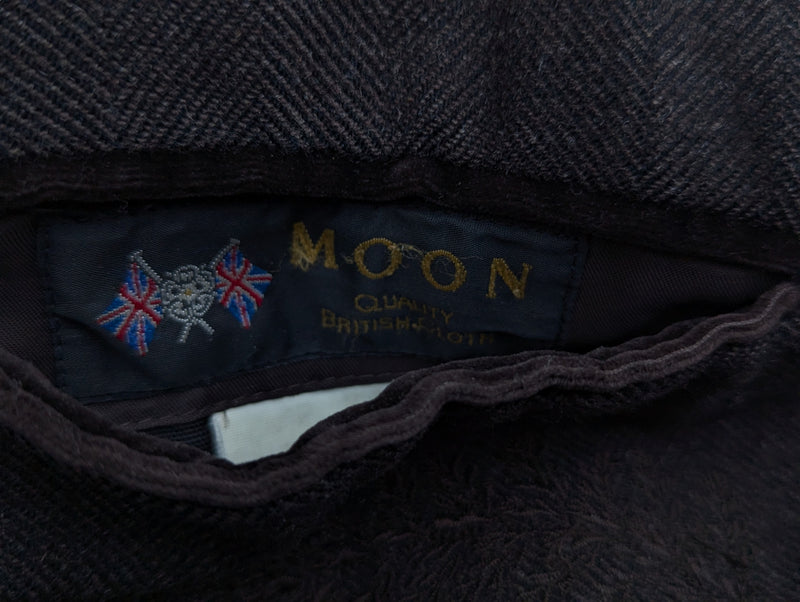 Nigel Hall Abraham Moon Coat M Brown Herringbone 3-button Pure Wool
