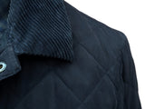 Barbour Jacket L Navy Blue Bonell Padded Quilt Poly