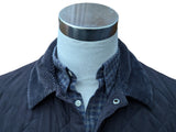 Barbour Jacket L Navy Blue Bonell Padded Quilt Poly