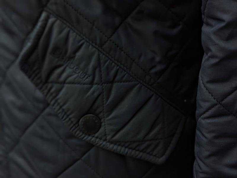 Barbour Jacket XL Midnight Blue Powell Padded Quilt Polyester