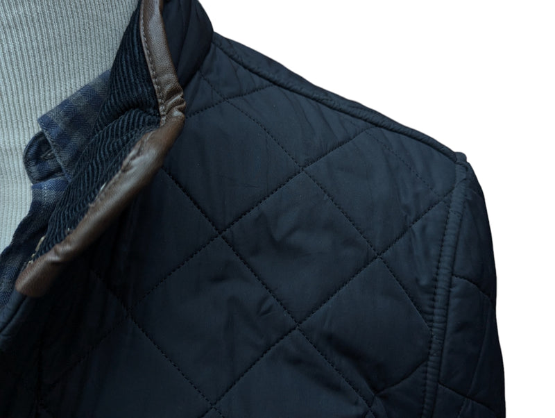 Barbour Jacket XL Midnight Blue Powell Padded Quilt Polyester
