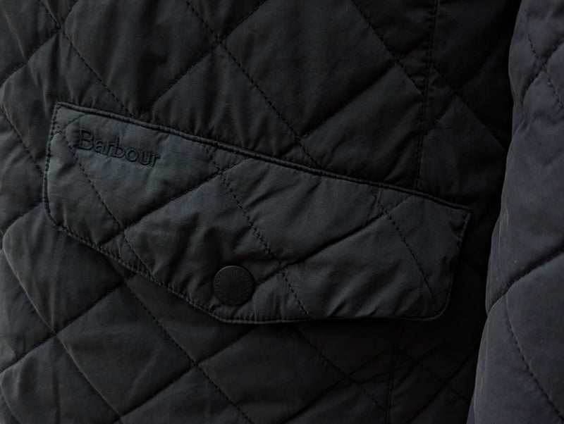 Barbour Jacket M/L Soft Charcoal Grey Millton Quilted Polyester Gore-Tex