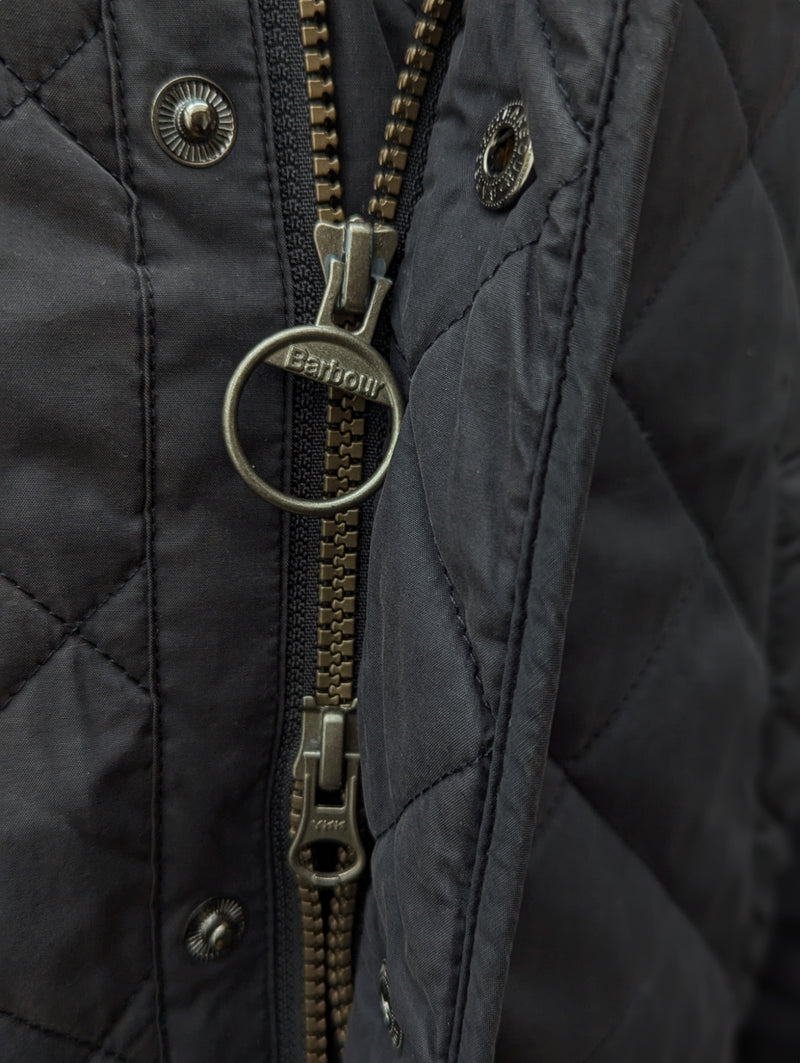 Barbour Jacket M/L Soft Charcoal Grey Millton Quilted Polyester Gore-Tex
