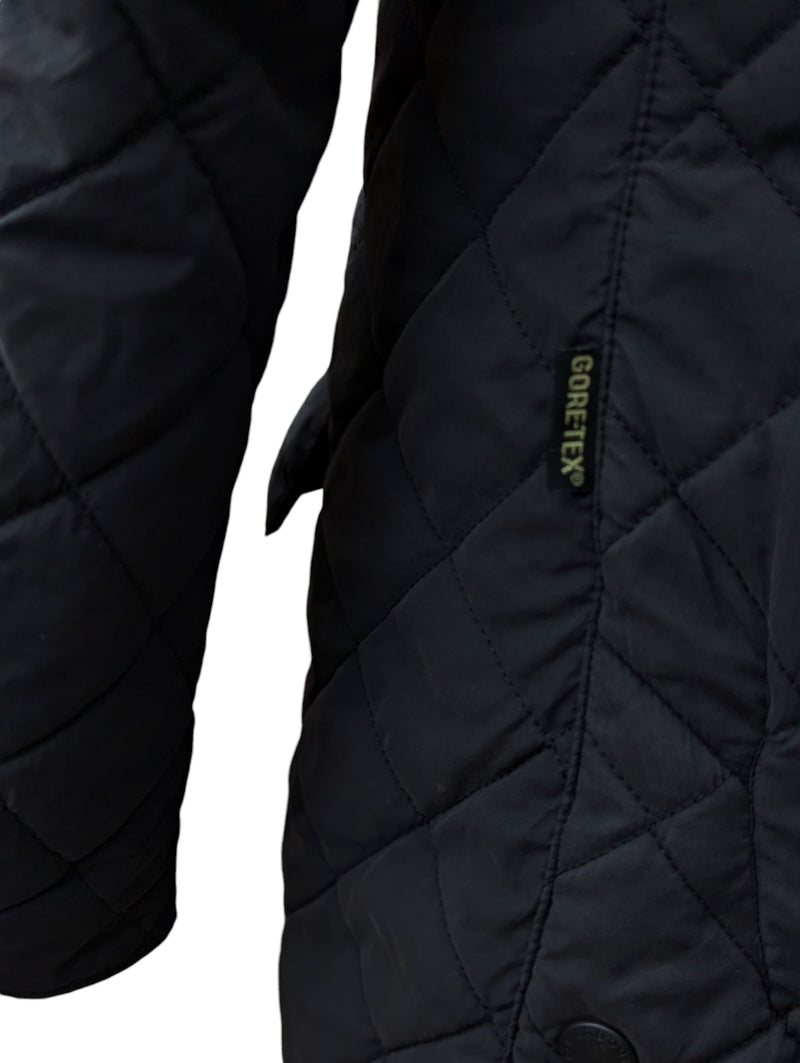 Barbour Jacket M/L Soft Charcoal Grey Millton Quilted Polyester Gore-Tex