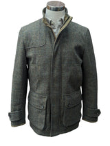 Abraham Moon Car Coat M Soft Green Yorkshire Tweed Wool