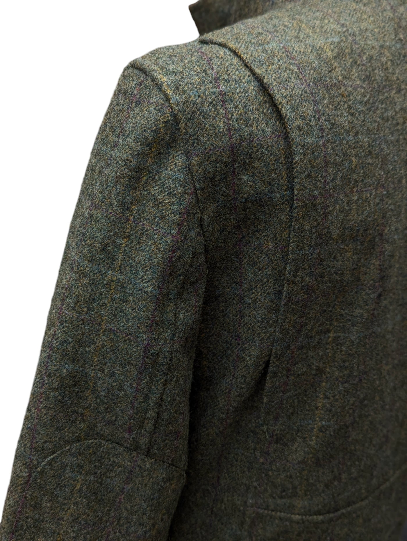 Abraham Moon Car Coat S Soft Green Yorkshire Tweed Wool – eHABERDASHER