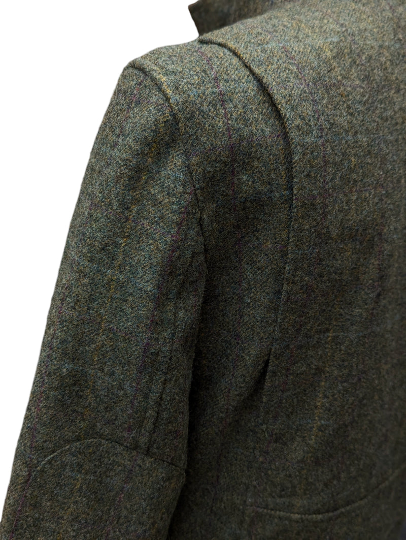 Abraham Moon Car Coat M Soft Green Yorkshire Tweed Wool