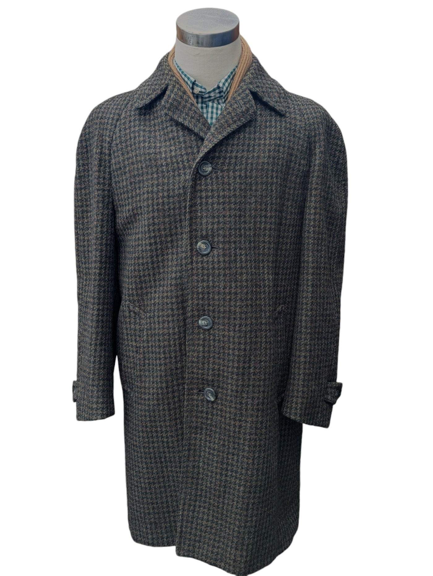 Harris Tweed Women M Balmacaan Coat 100 Wool Limited Edition