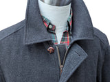 Marks & Spencer British Car Coat L Charcoal Grey Wool/Lambswool