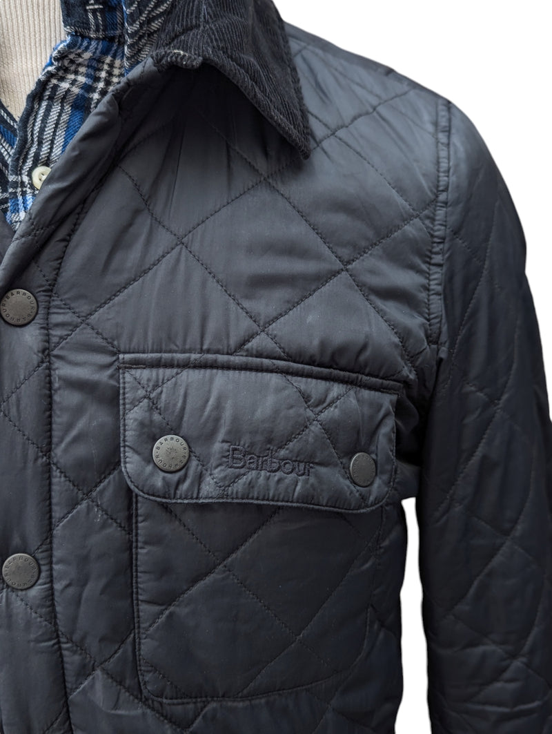 Barbour Jacket S/M Black Akenside Padded Quilt Polyamide