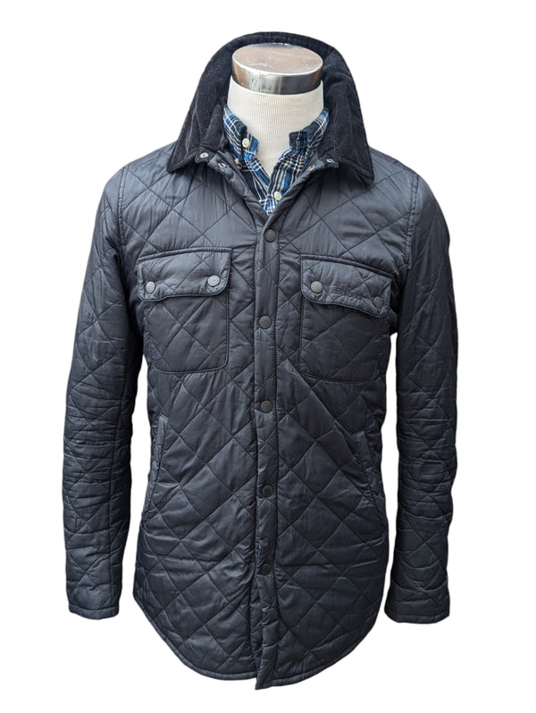 Barbour Jacket S/M Black Akenside Padded Quilt Polyamide