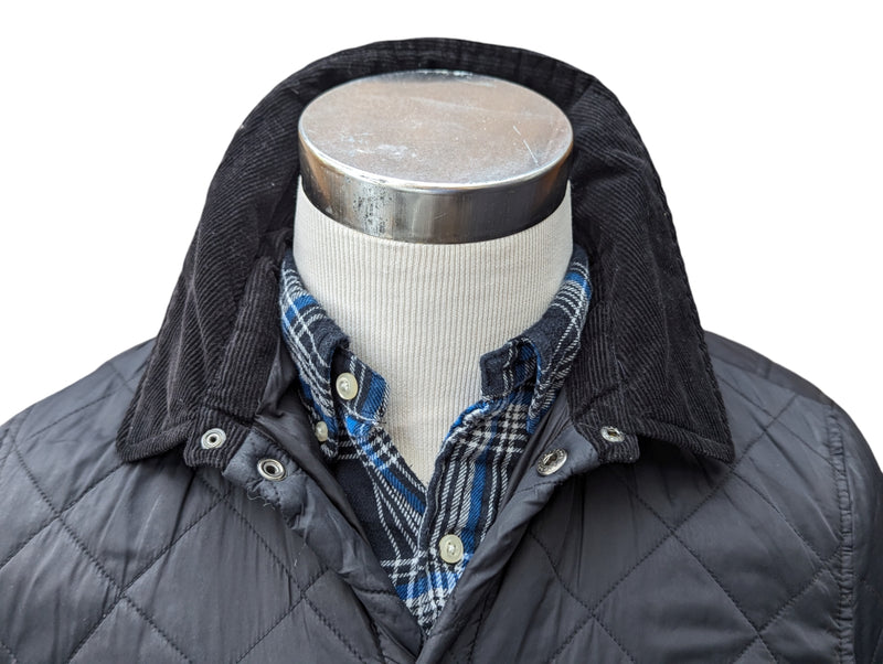 Barbour Jacket S/M Black Akenside Padded Quilt Polyamide