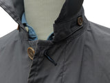 Hackett Trench Coat S/38 Faded Navy Cotton/Nylon