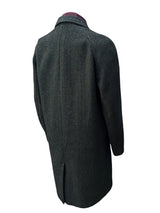 Vintage Ballantyne Scotland Coat 40/M Charcoal Brown Heavy Wool Tweed