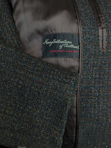 Vintage Ballantyne Scotland Coat 40/M Charcoal Brown Heavy Wool Tweed