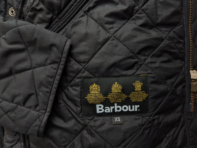 Barbour Jacket XS/S Ltd Ed Black Chelsea Padded Quilt Polyester