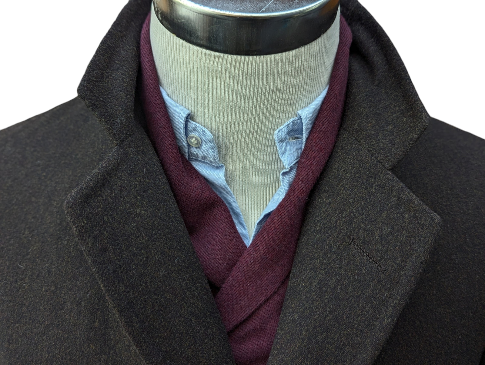 Vintage Chester Barrie Coat L/42 Dark Charcoal Brown Pure Wool