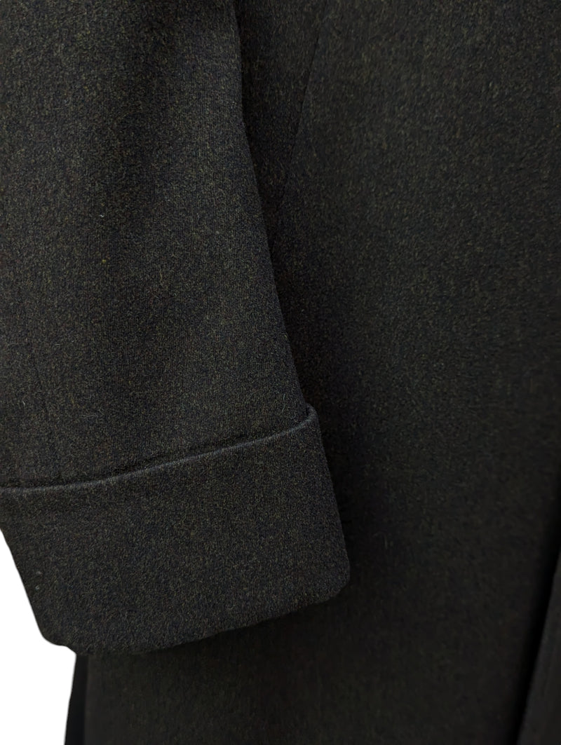 Vintage Chester Barrie Coat L/42 Dark Charcoal Brown Pure Wool