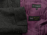 Abraham Moon Coat XL/44 Charcoal Herringbone DB Pure Wool