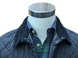 Barbour Jacket S/M Navy Blue Akenside Padded Quilt Polyamide