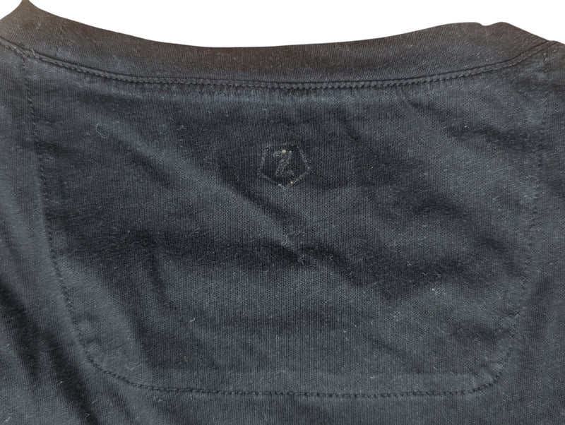 Zegna Tee Shirt M/L Black Pocket Cotton