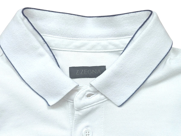 Zegna Polo Shirt M/52 White Cotton