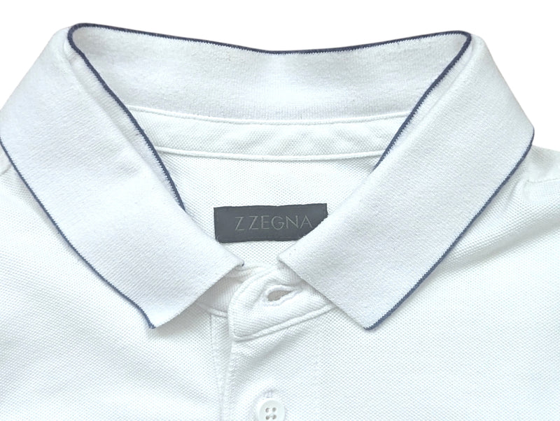 Zegna Polo Shirt M/52 White Cotton