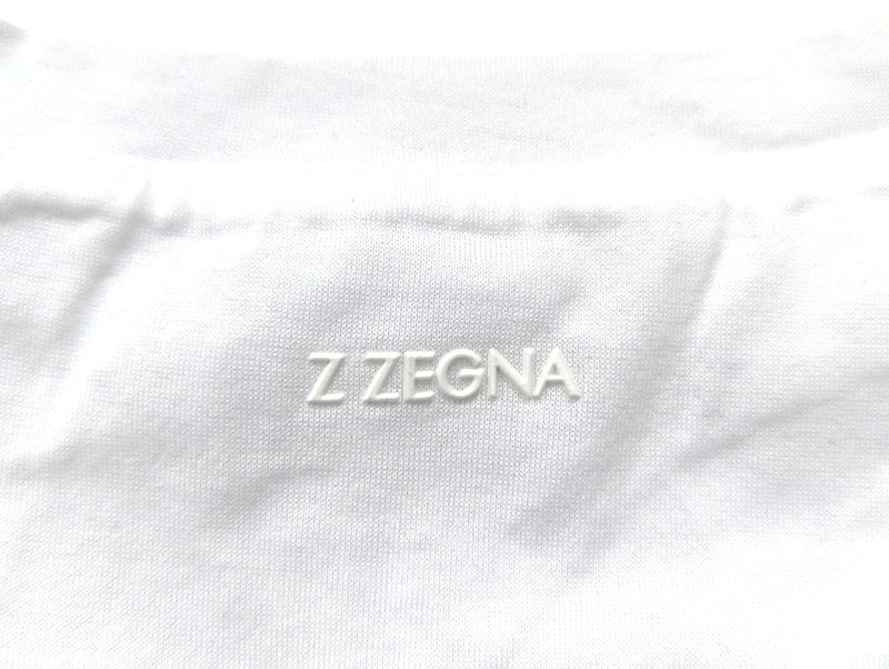Zegna Tee Shirt M White Decoupage Graphic Cotton