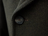 Vintage Hornes M/38 DB Pea Coat Dark Olive Green Wool