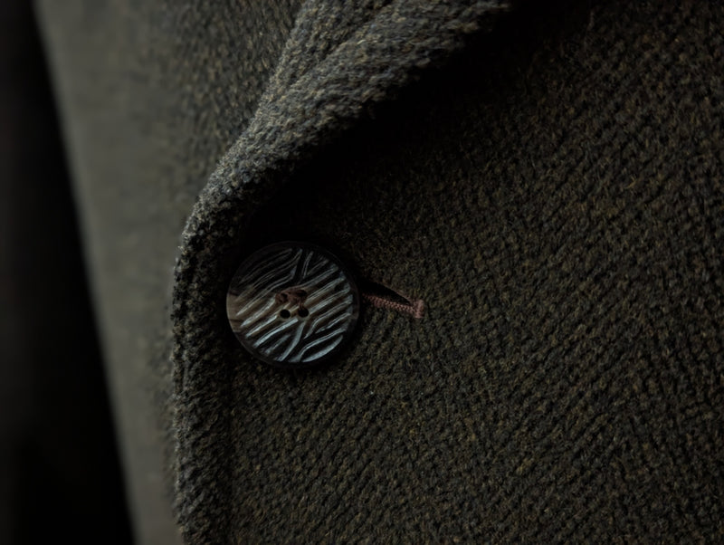 Vintage Hornes M/38 DB Pea Coat Dark Olive Green Wool