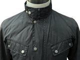 Barbour Motorcycle Jacket M Midnight Duke Waxed Cotton