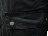 Barbour Motorcycle Jacket M Midnight Duke Waxed Cotton