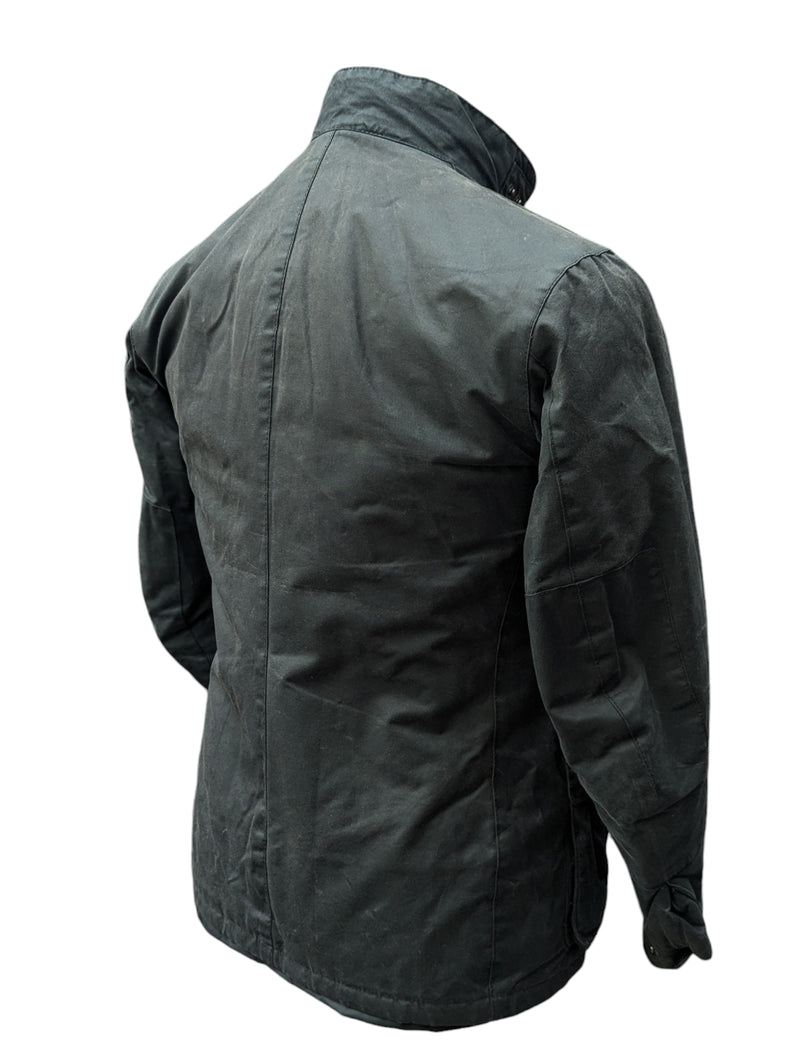 Barbour Motorcycle Jacket M Midnight Duke Waxed Cotton